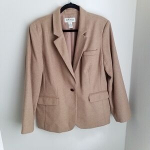 Orvis Tan Camel Hair Blazer, size 18